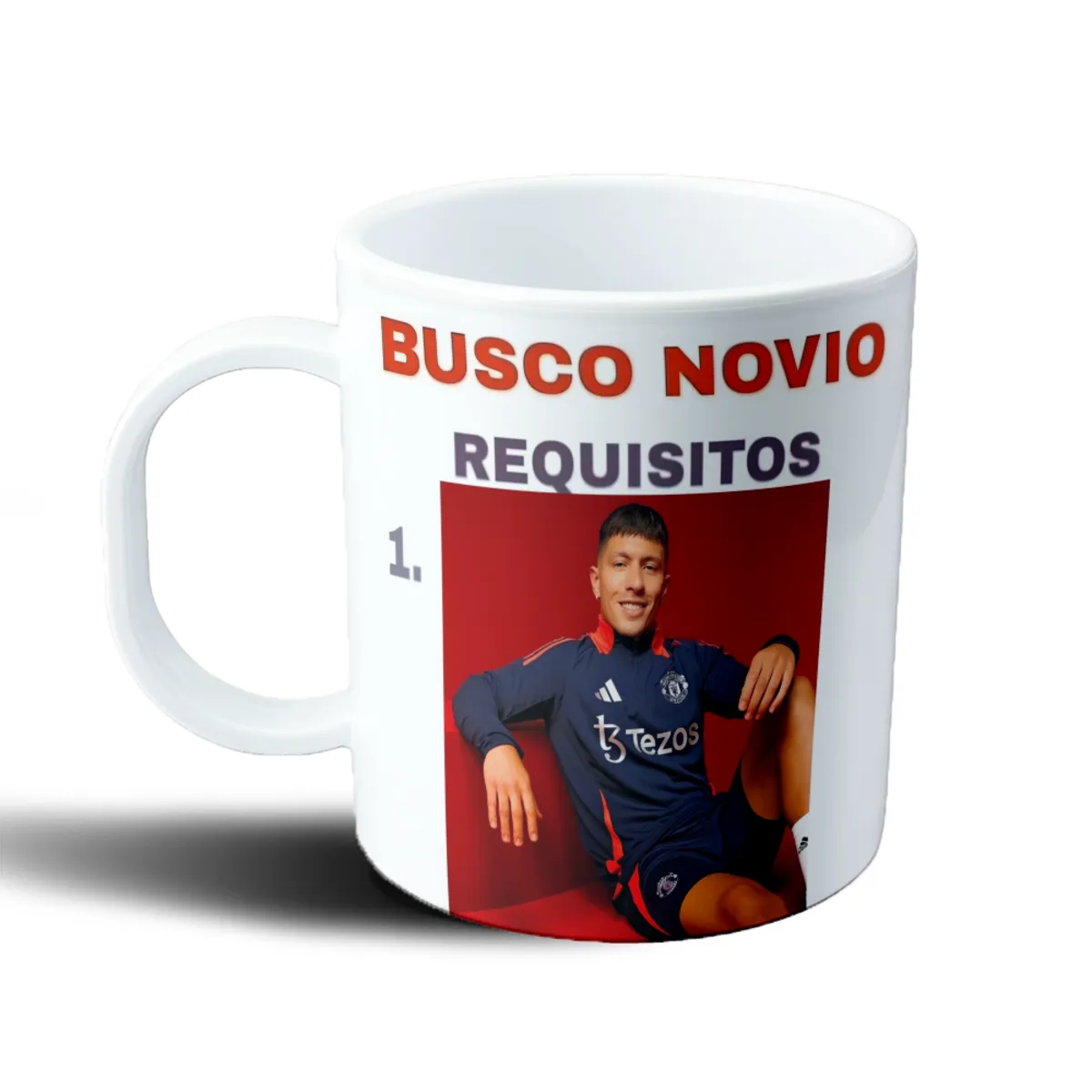 Taza de Plástico Lisandro Martínez Busco Novio Requisitos - vista 2