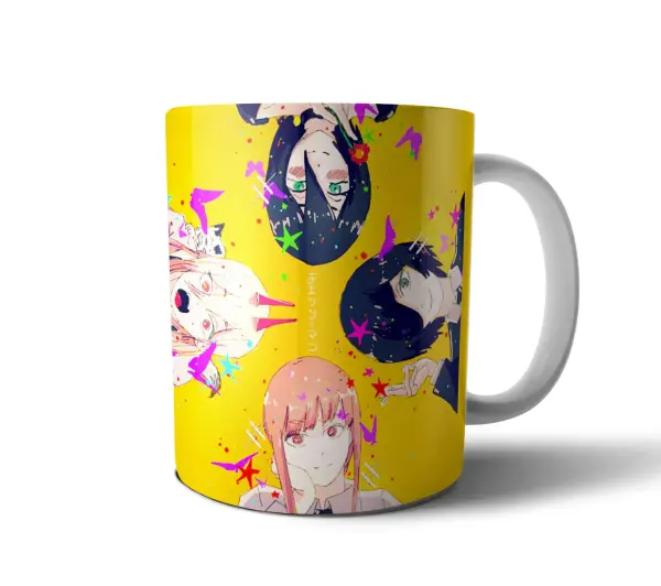 Taza de Cerámica Chainsaw Man Makima y Power