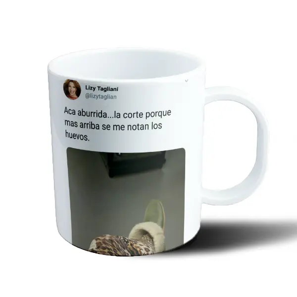 Taza de Plástico Lizy Tagliani Aburrida en la Corte