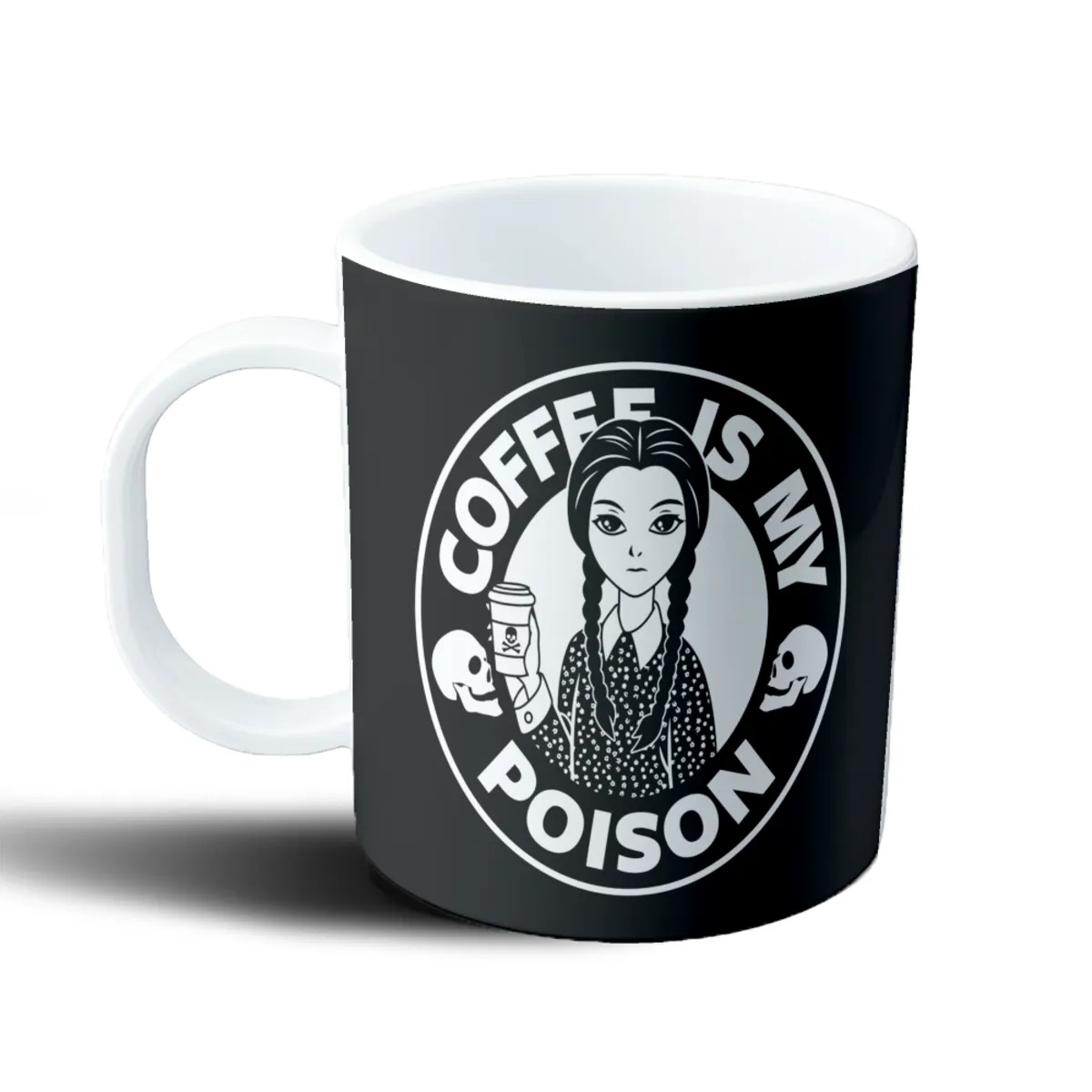 Taza de Plástico Locos Adams Wednesday Coffee Is My Poison - vista 2