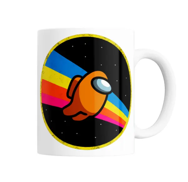 Taza de Cerámica Among Us Tripulante Naranja Espacio