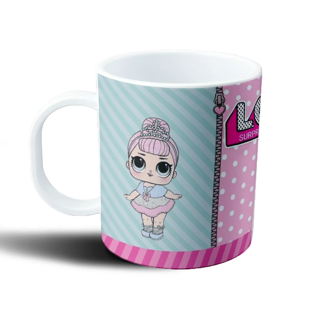 Taza de Plástico LOL Surprise Muñeca con Tiara y Vestido Rosa - vista 2