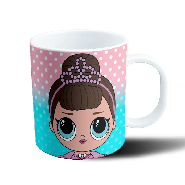 Taza de Plástico LOL Surprise Muñeca Princesa con Tiara