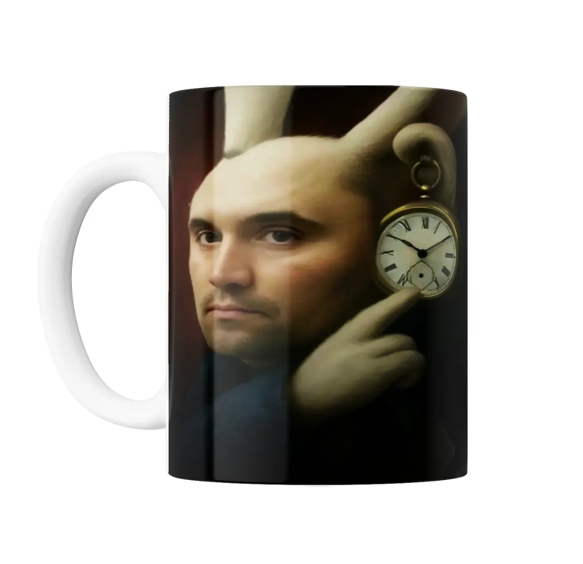 Taza de Cerámica Charlie Kirk Conejo Blanco y Reloj de Bolsillo - vista 2