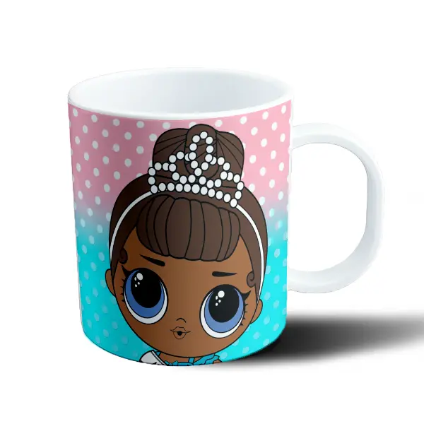 Taza de Plástico LOL Surprise Muñeca con Tiara de Perlas