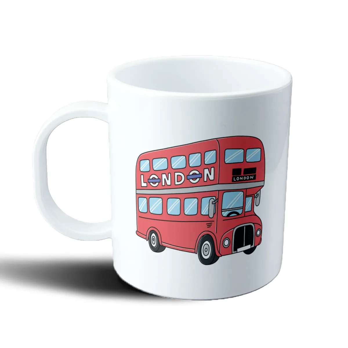 Taza de Plástico Londres Colectivo Rojo - vista 2