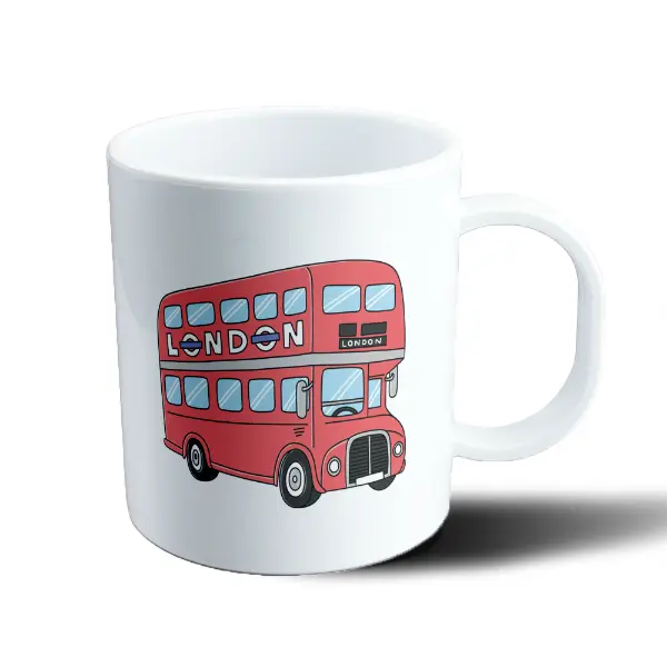 Taza de Plástico Londres Colectivo Rojo