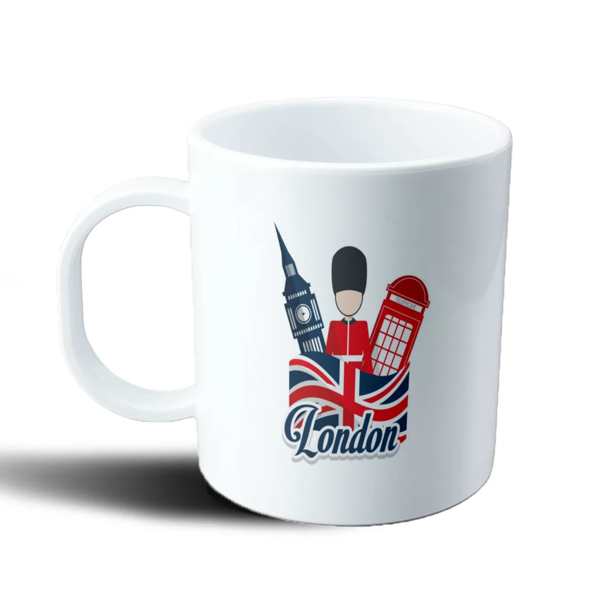Taza de Plástico Londres Big Ben Guardia y Cabina Telefónica - vista 2