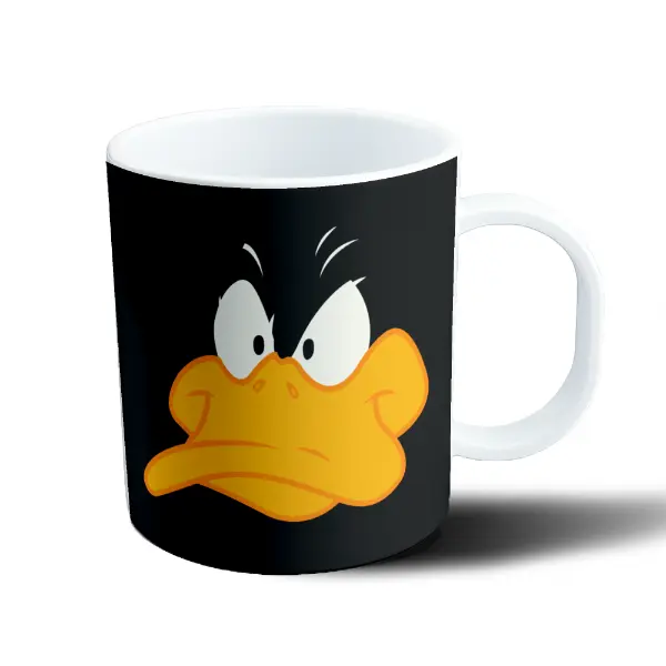 Taza de Plástico Looney Tunes Pato Lucas Cara Enojada