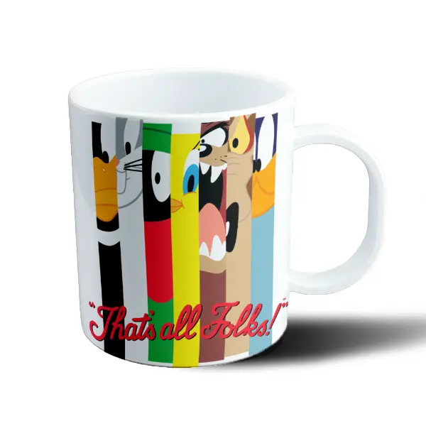 Taza de Plástico Looney Tunes Bugs Bunny Marvin Piolín Taz Lola Pato Daffy