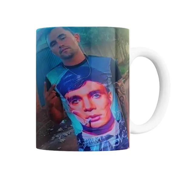 Taza de Cerámica Foto Personalizada con Estampa Estilo Peaky Blinders