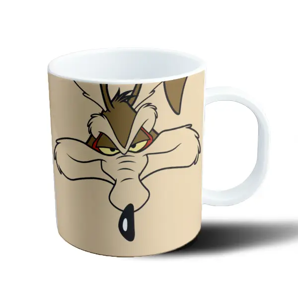 Taza de Plástico Looney Tunes Coyote Mirada Furiosa