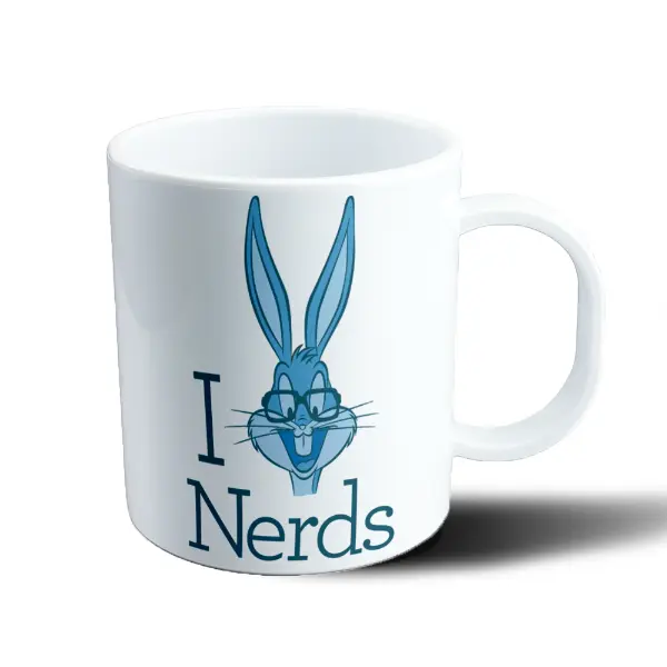 Taza de Plástico Looney Tunes Bugs Bunny I Nerds