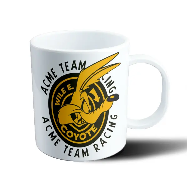 Taza de Plástico Looney Tunes Wile E. Coyote Acme Team Racing
