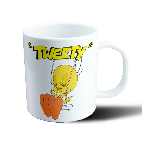 Taza de Plástico Looney Tunes Tweety en Columpio