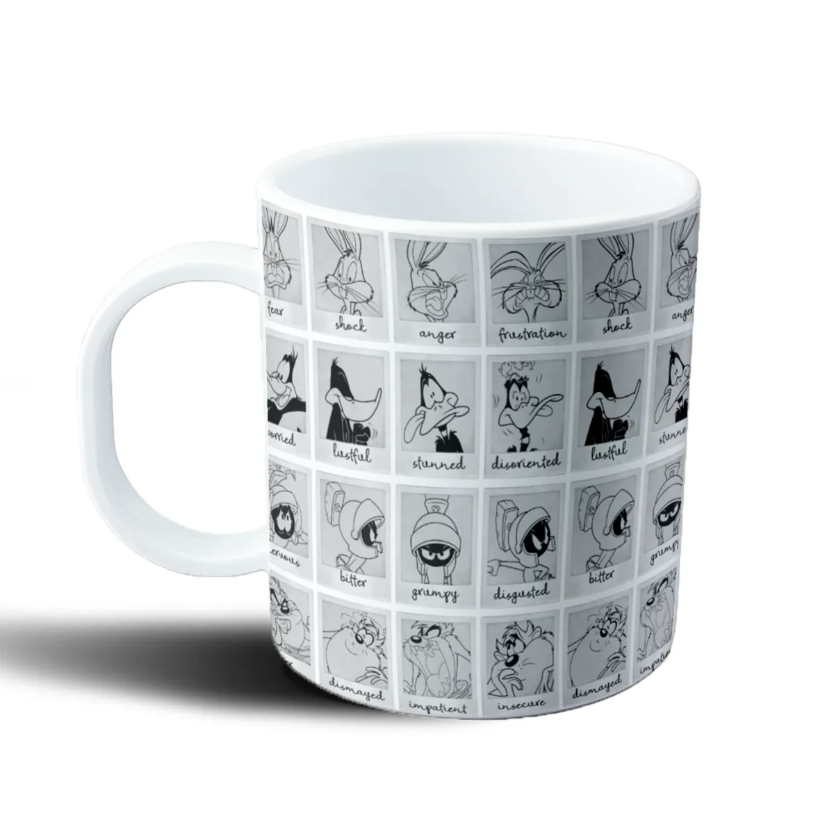 Taza de Plástico Looney Tunes Expresiones Bugs Bunny Daffy Marvin Taz - vista 2