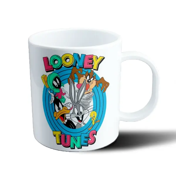 Taza de Plástico Looney Tunes Bugs Bunny Taz Demonio de Tasmania Marvin y Piolín