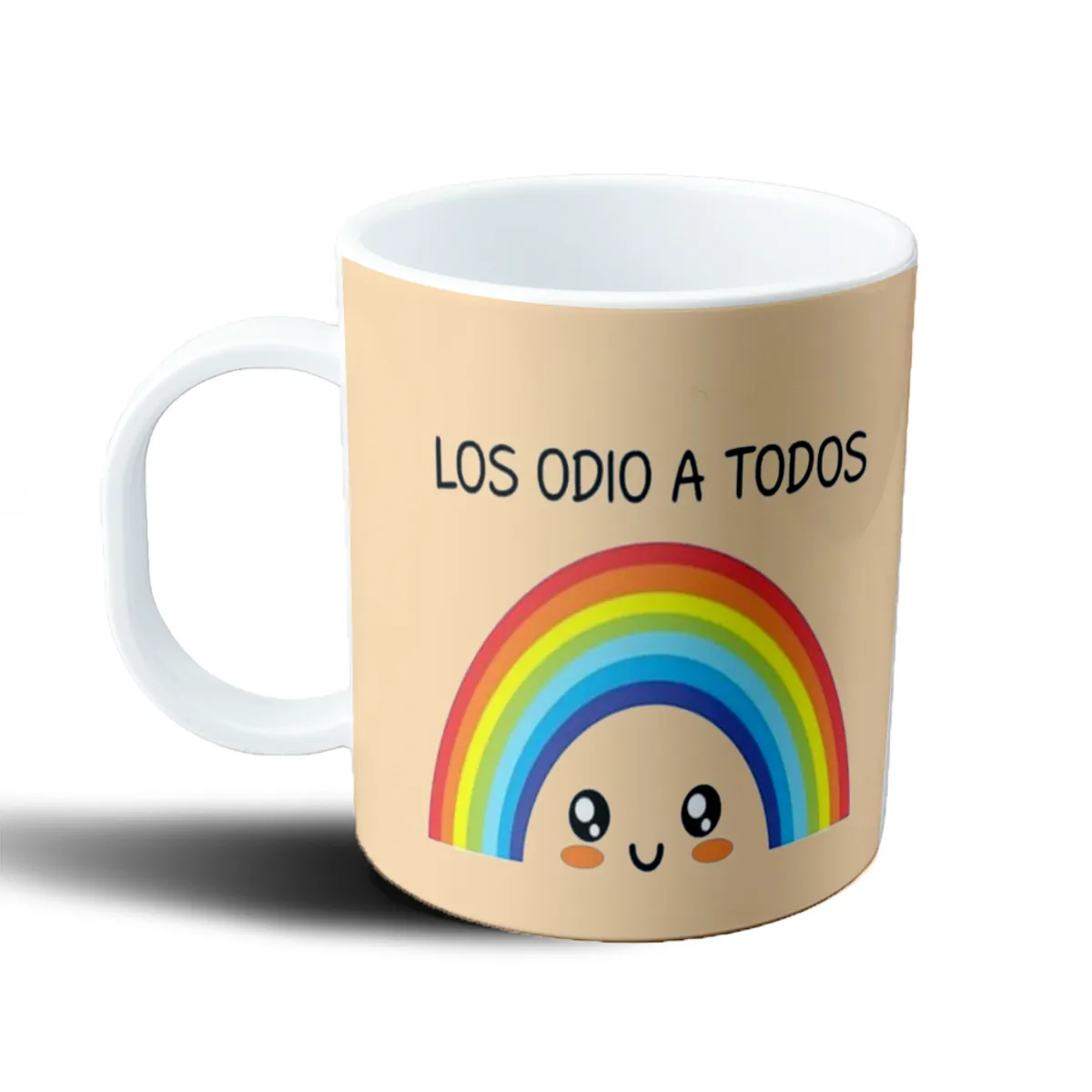 Taza de Plástico Los Odio a Todos Arco Iris - vista 2
