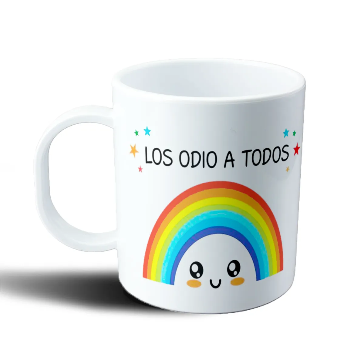 Taza de Plástico Los Odio a Todos Arcoíris Kawaii - vista 2