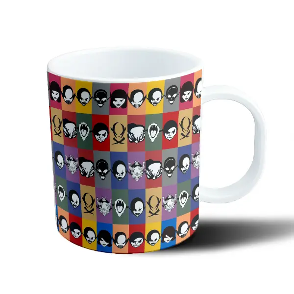 Taza de Plástico Los Piojos Patrón Pop Art
