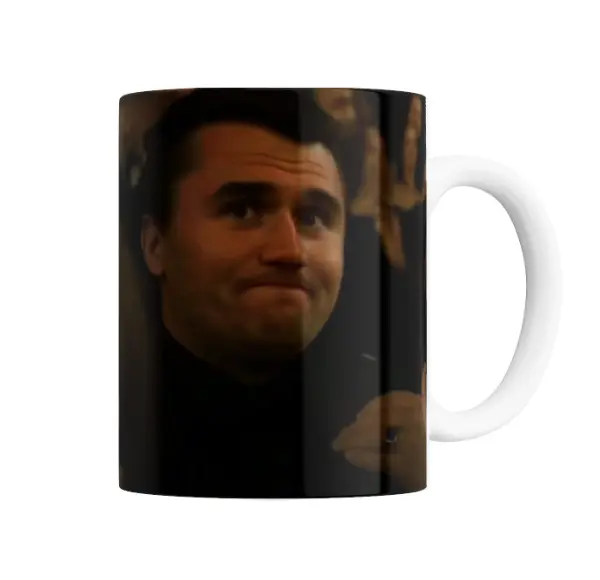 Taza de Cerámica Charlie Kirk Meme Mueca