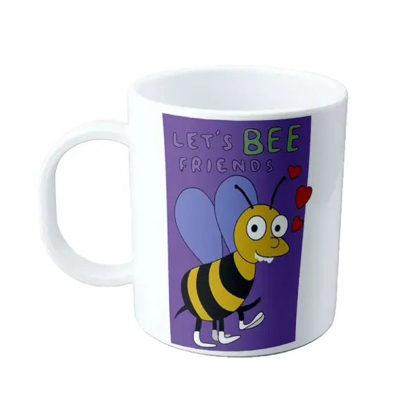 Taza de Plástico Los Simpson Let's Bee Friends Abeja Corazones