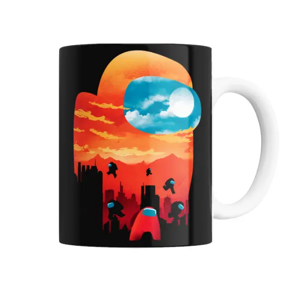 Taza de Cerámica Among Us Atardecer en la Ciudad