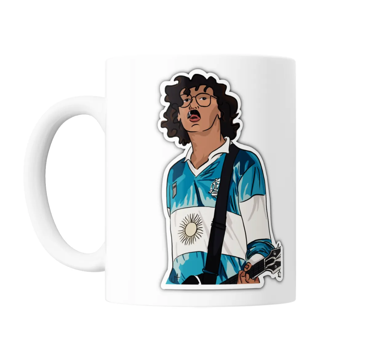 Taza de Cerámica Charly García Camiseta Argentina Guitarra - vista 2