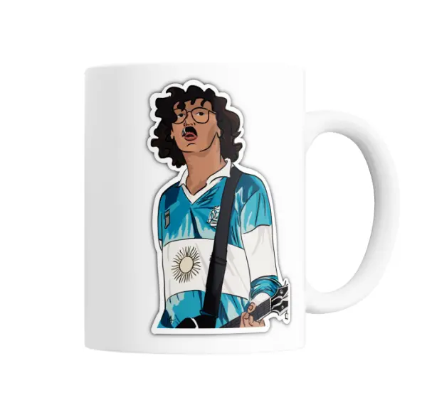 Taza de Cerámica Charly García Camiseta Argentina Guitarra