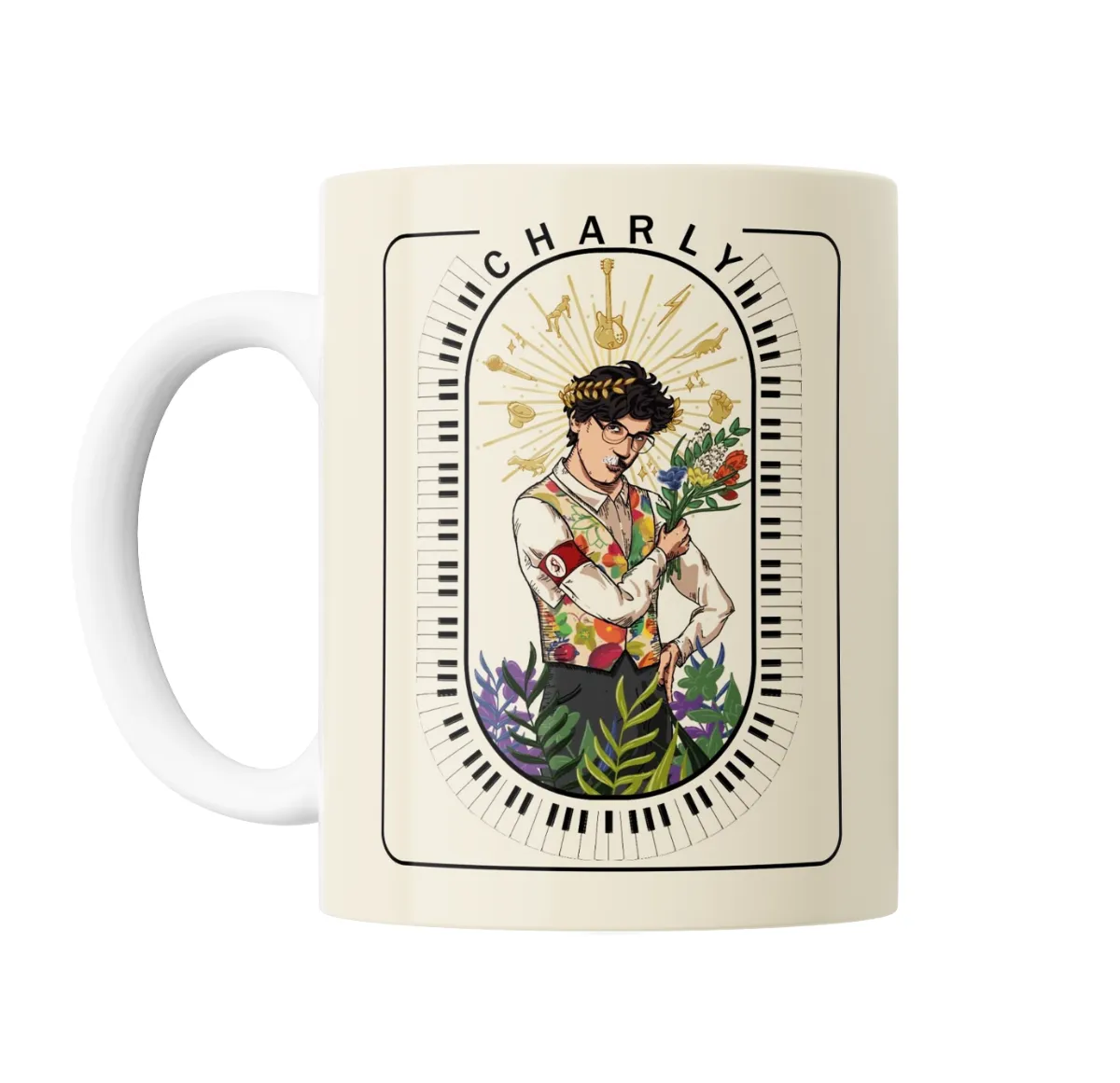 Taza de Cerámica Charly Garcia El que no salta es un inglés - vista 2