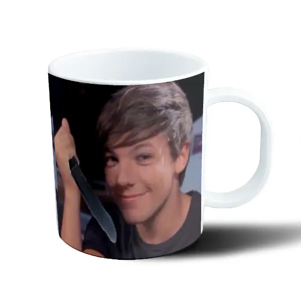 Taza de Plástico Louis Tomlinson Meme Cuchillo