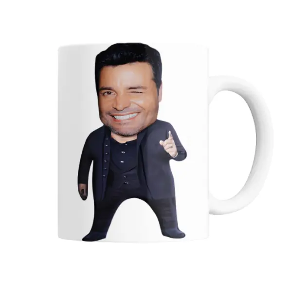 Taza de Cerámica Chayanne Caricatura Guiño