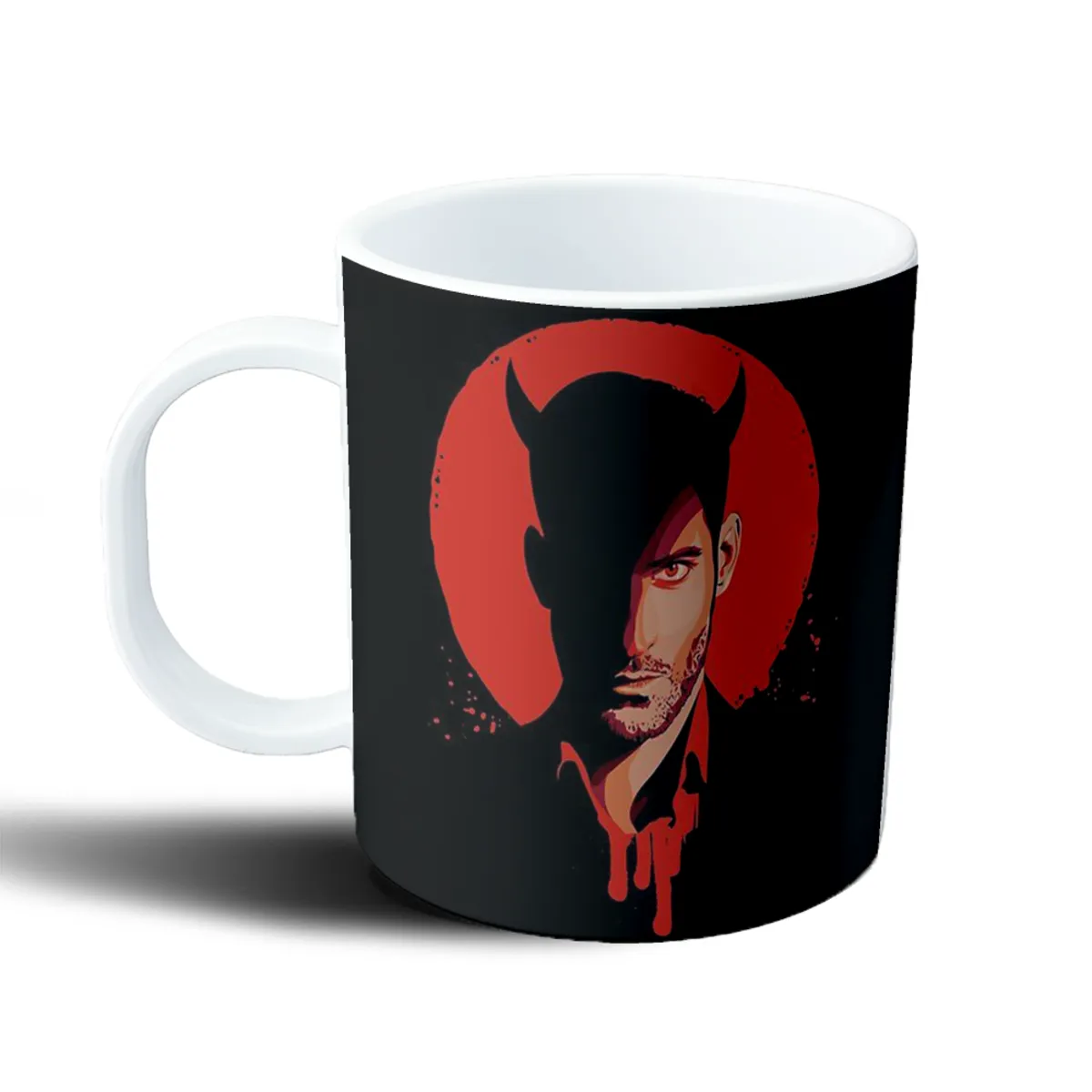 Taza de Plástico Lucifer Morningstar Demonio Rojo - vista 2
