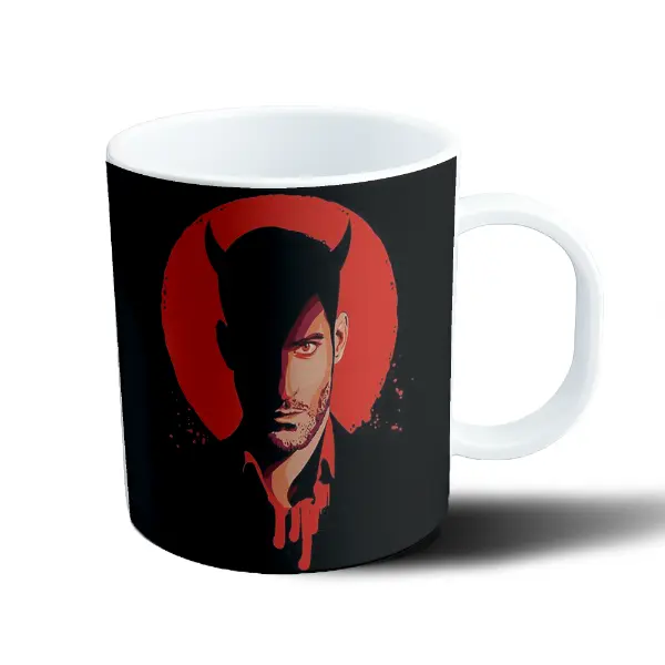 Taza de Plástico Lucifer Morningstar Demonio Rojo