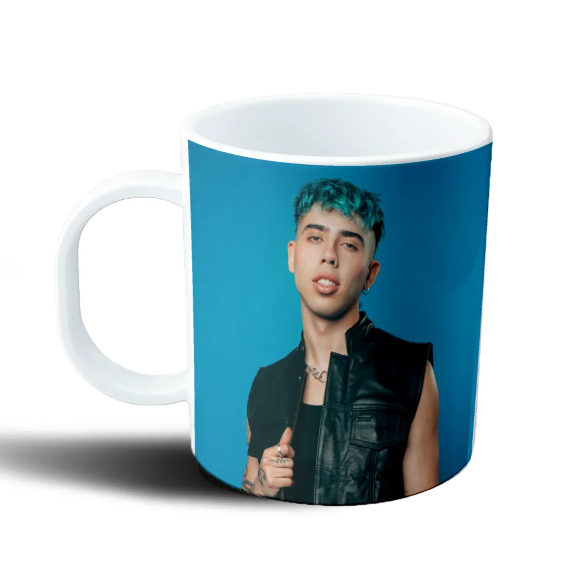 Taza de Plástico Luck Ra Foto Cabello Turquesa - vista 2
