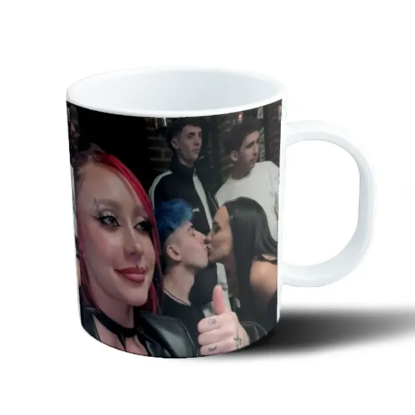 Taza de Plástico Luck Ra Collage de Fotos