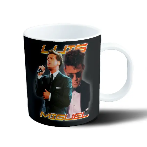 Taza de Plástico Luis Miguel Diseño Bootleg Retro