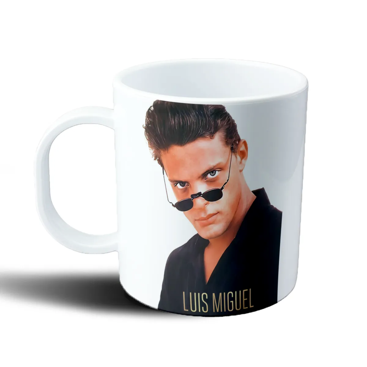 Taza de Plástico Luis Miguel Retrato con Lentes - vista 2