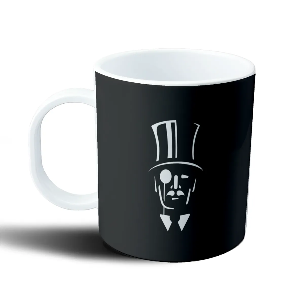Taza de Plástico Diseño Negro con Galera y Monóculo - vista 2