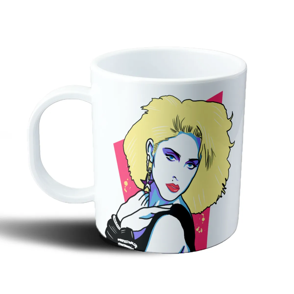 Taza de Plástico Madonna Pop Art Retrato - vista 2