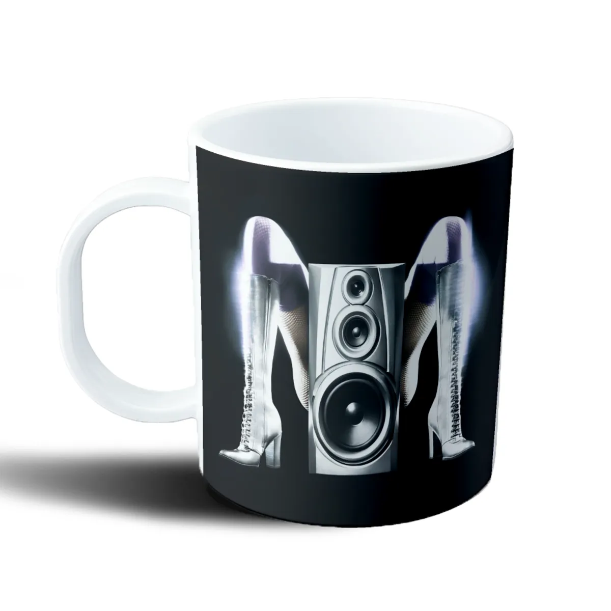 Taza de Plástico Madonna Parlante y Botas Plateadas - vista 2