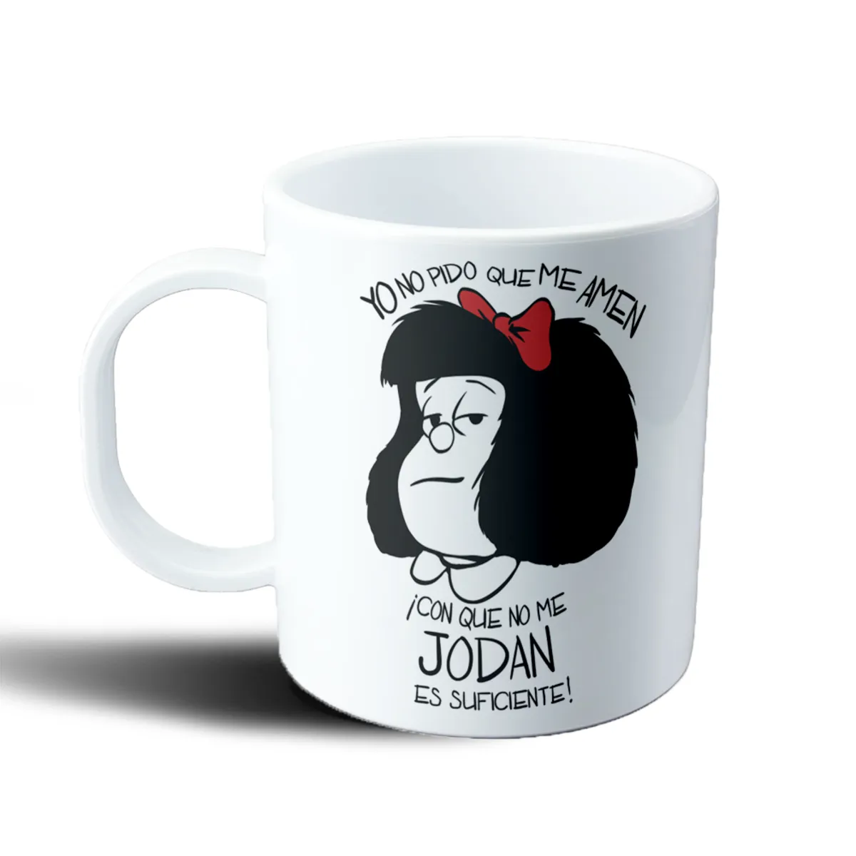 Taza de Plástico Mafalda Yo no pido que me amen - vista 2
