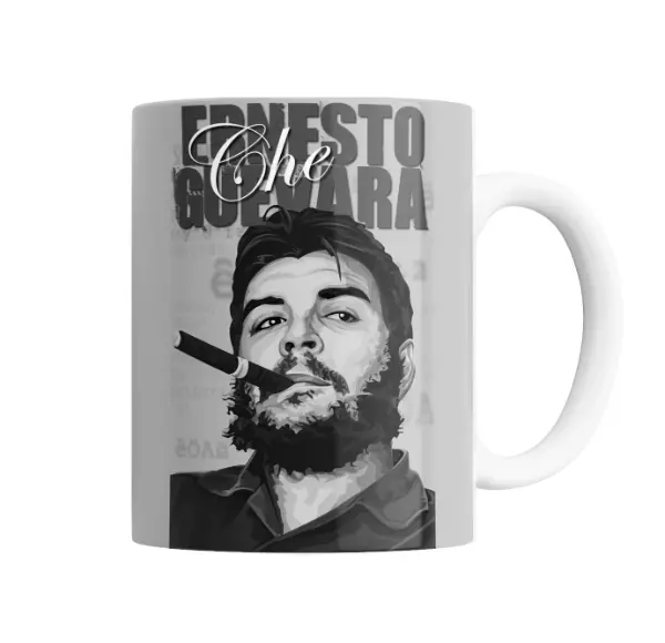 Taza de Cerámica Che Guevara Ernesto Retrato con Habano