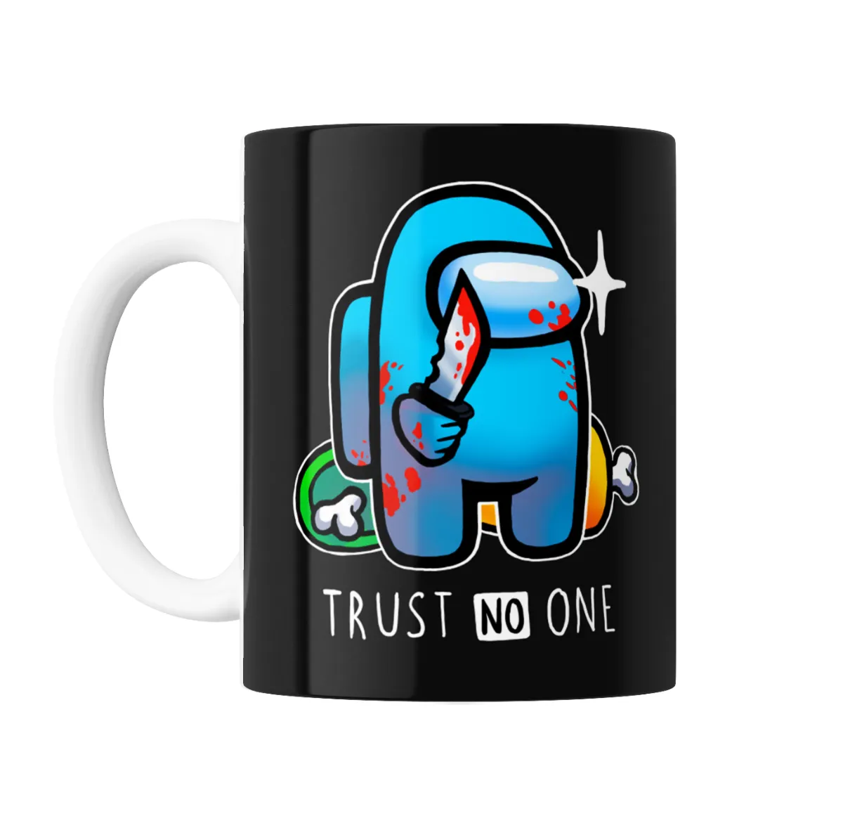 Taza de Cerámica Among Us Tripulante Azul Trust No One - vista 2