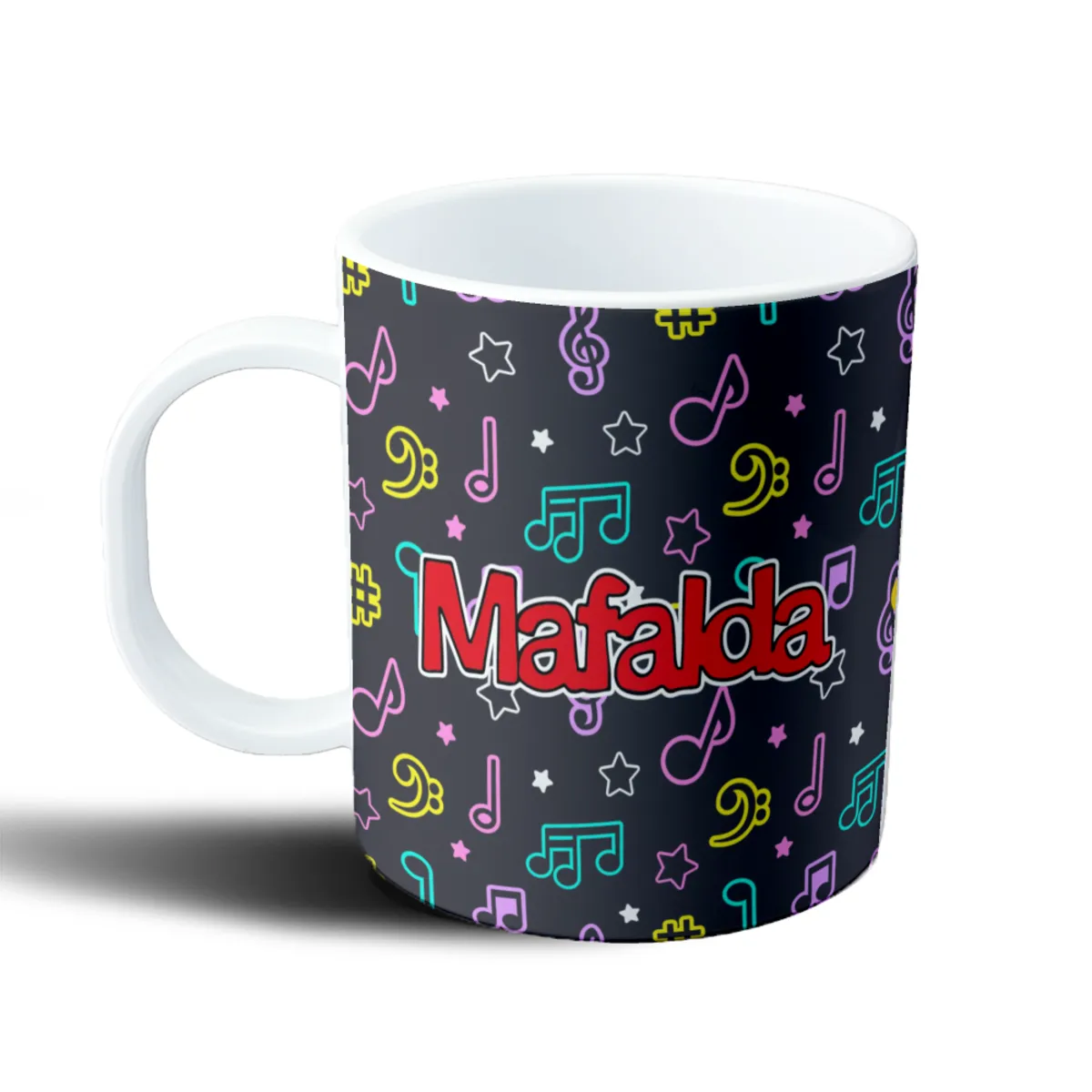 Taza de Plástico Mafalda Guitarra Rock - vista 2
