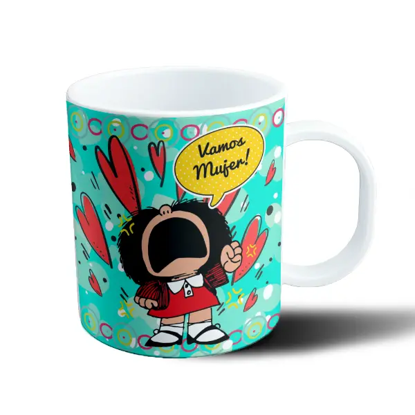 Taza de Plástico Mafalda Vamos Mujer