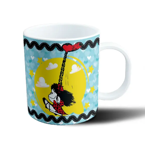 Taza de Plástico Mafalda Columpio
