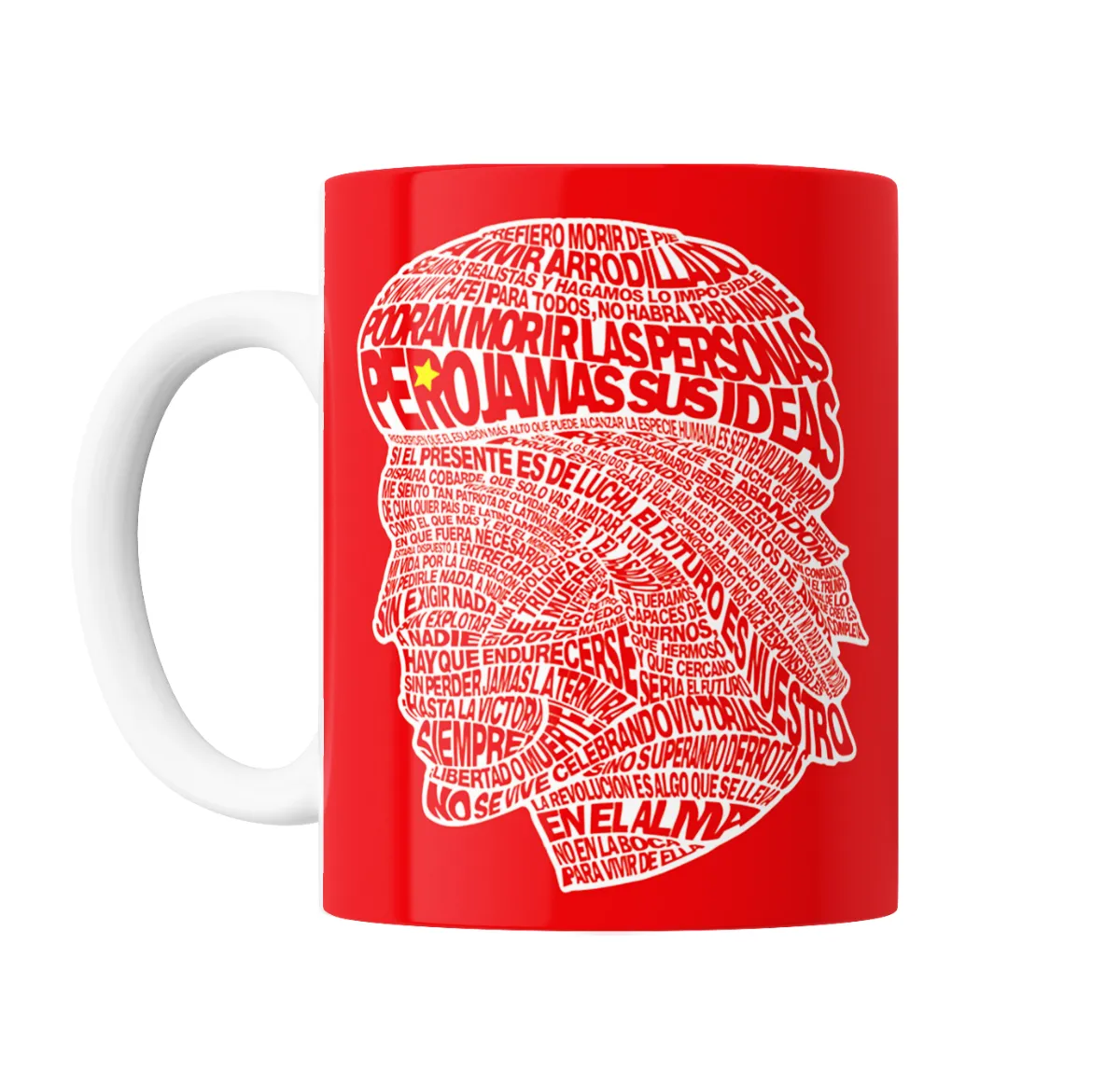 Taza de Cerámica Che Guevara Frases Rojo - vista 2