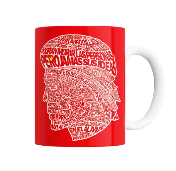 Taza de Cerámica Che Guevara Frases Rojo