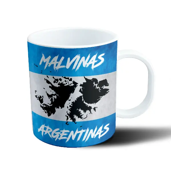 Taza de Plástico Malvinas Argentinas Bandera y Mapa